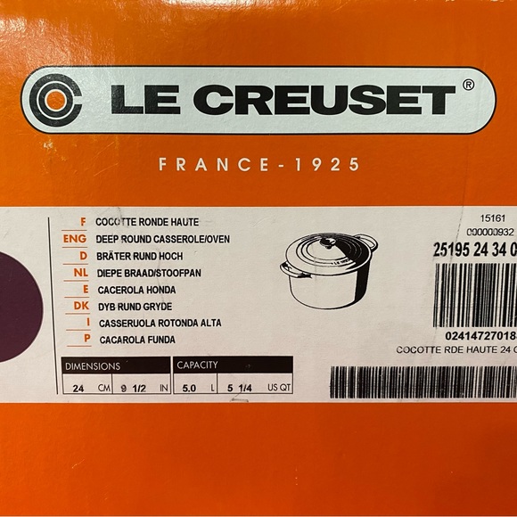 NIB Le Creuset Deep Dutch Oven Cassis - Picture 7 of 8